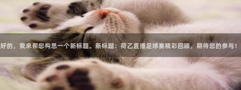 说球帝官网下载：好的，我来帮您构思一个新标题。新标题：荷乙直播足球赛精彩回顾，期待您的参与！